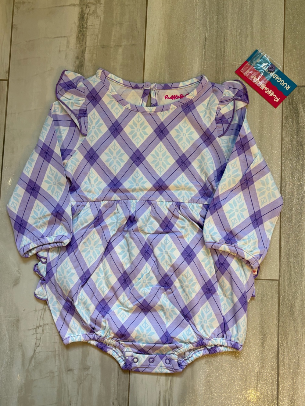 NWT RuffleButts Enchanted Princess Long Sleeve Ruffled Bubble Romper girls 2T